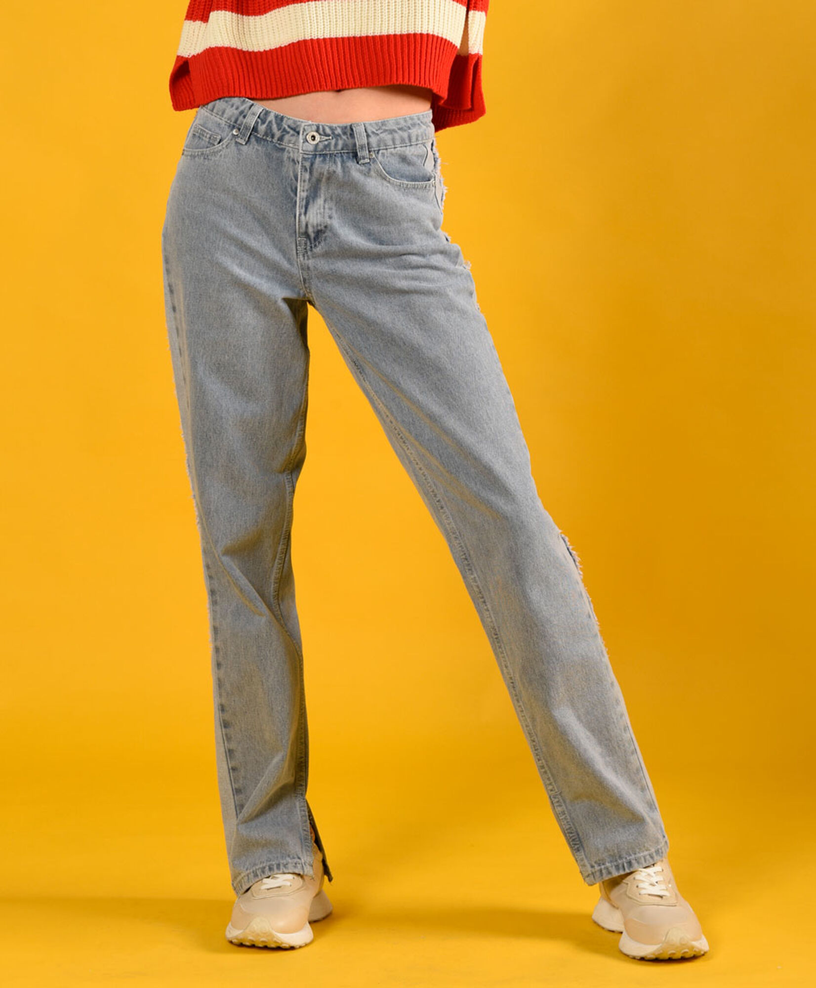 Jeans bicolor detalle Jeans bicolor detalle