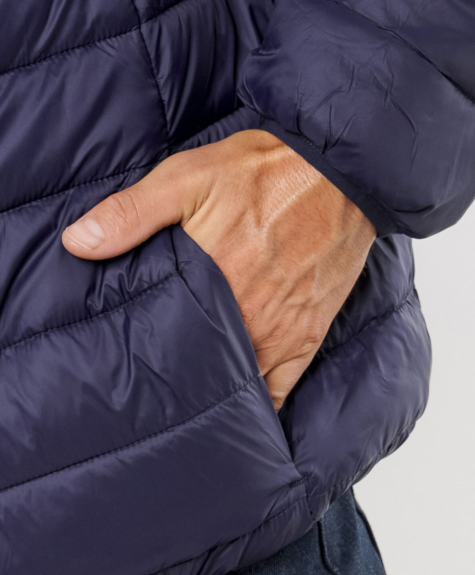 Parka hombre sin gorro azul Parka hombre sin gorro azul