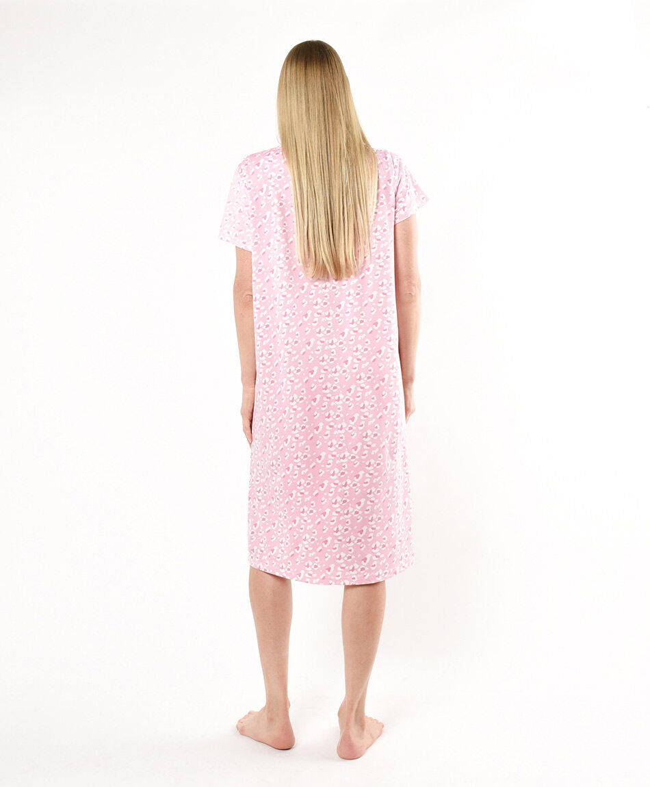 Camisa de dormir animal print rosada