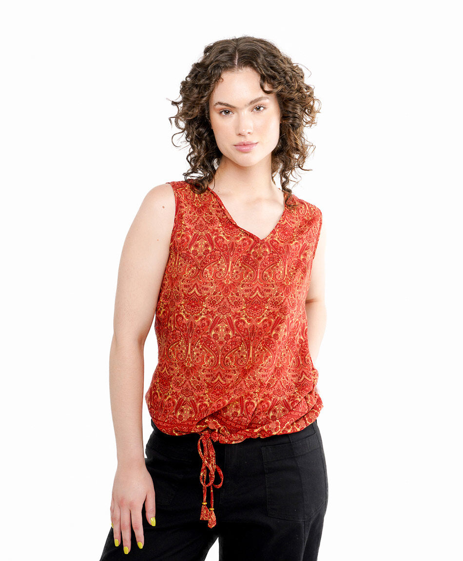 Blusa mujer sin mangas chic