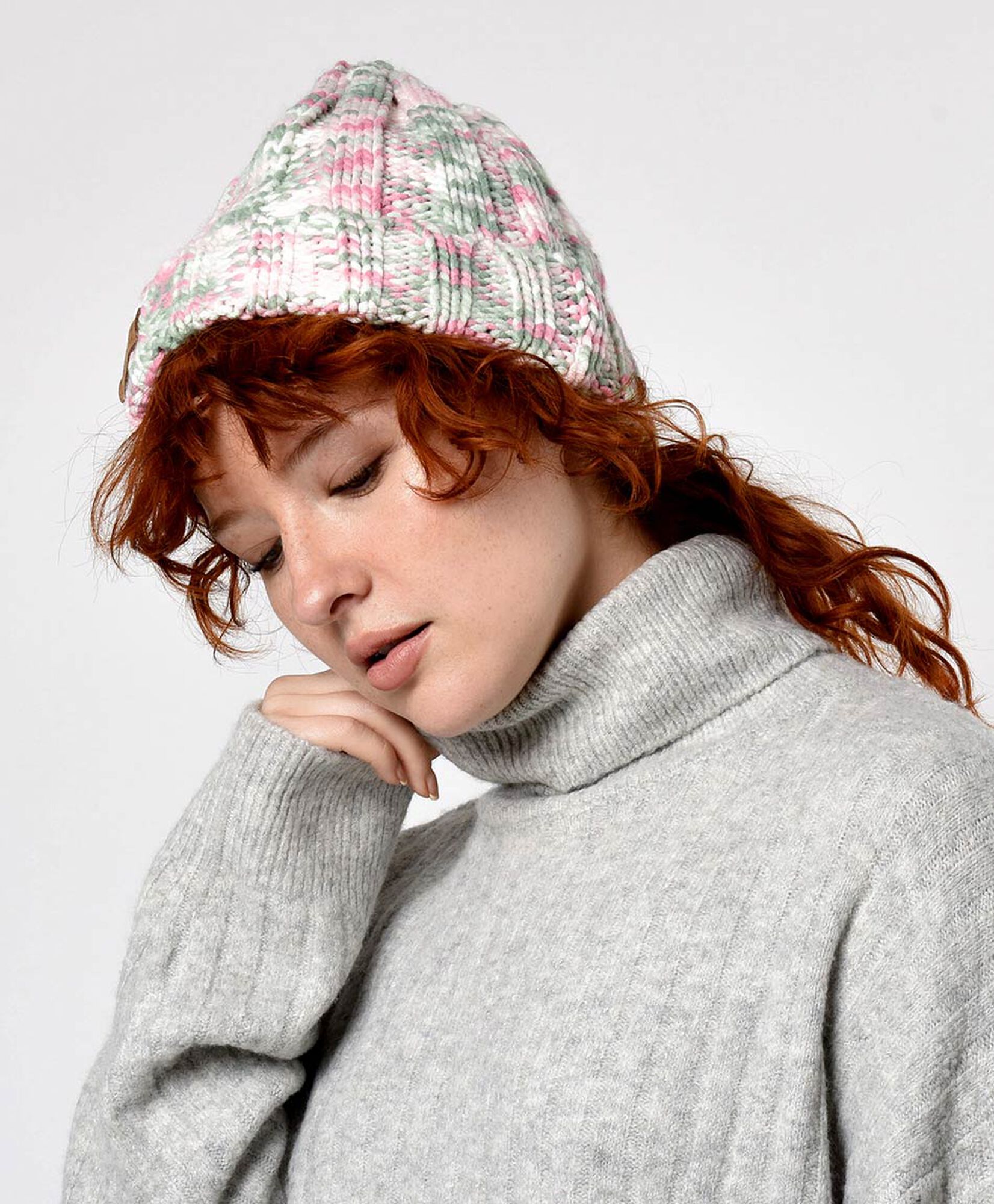 Gorro mujer tejido bicolor Gorro mujer tejido bicolor