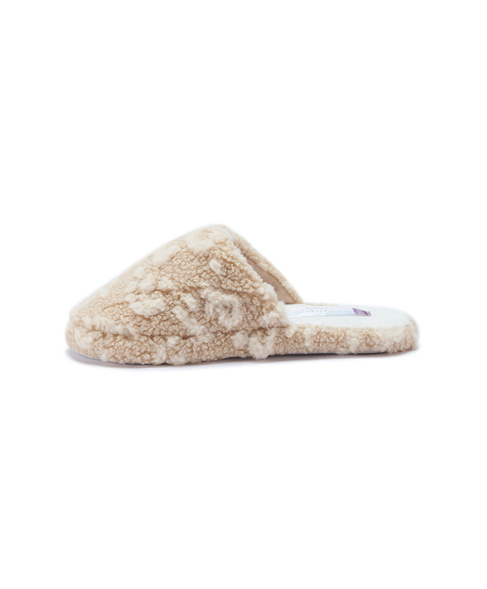 Pantufla mujer chiporro beige