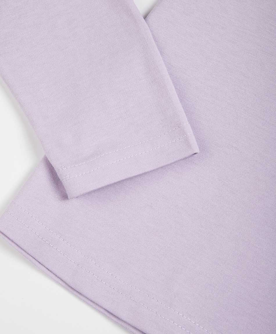 Polera ni&ntilde;a estampado coraz&oacute;n mora