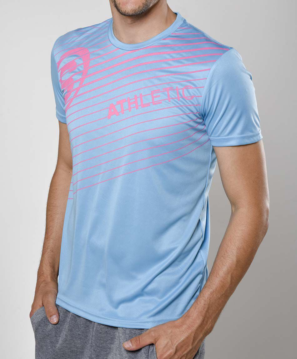 Polera deportiva manga corta cuello redondo