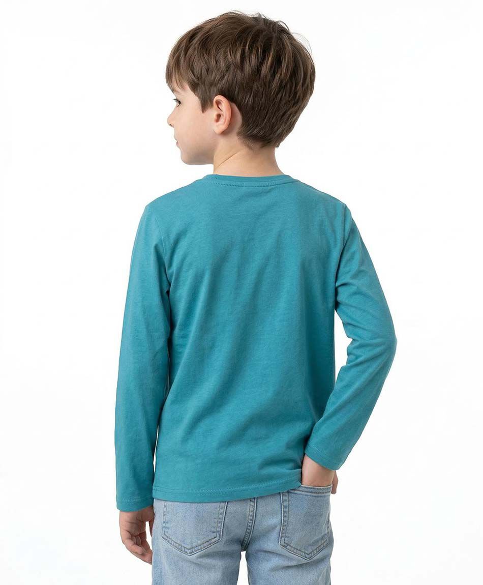 Polera ni&ntilde;o b&aacute;sica manga larga