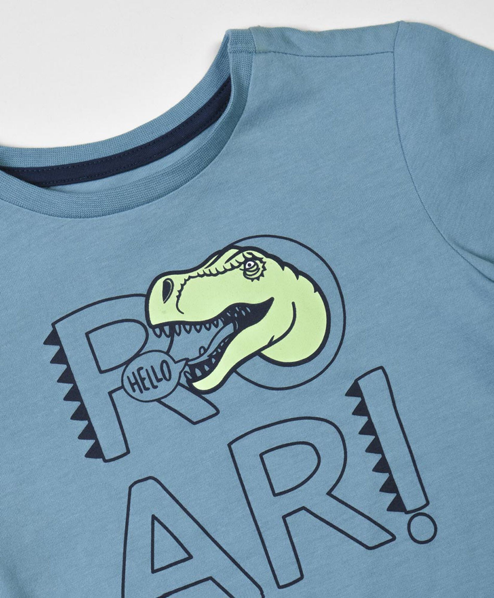 Polera bebé dinosaurio bicolor Polera bebé dinosaurio bicolor