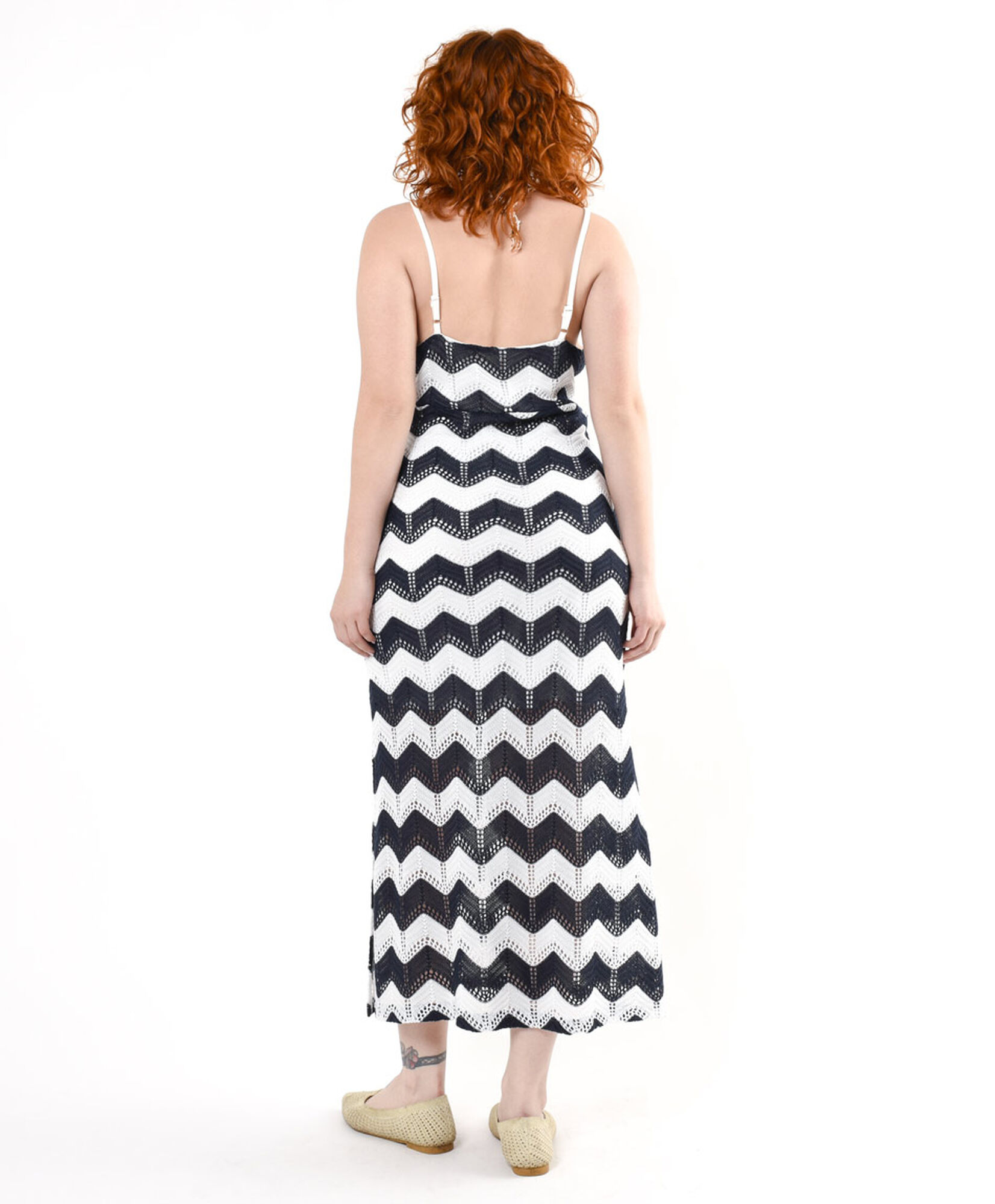 Vestido mujer tejido líneas irregulares Vestido mujer tejido líneas irregulares