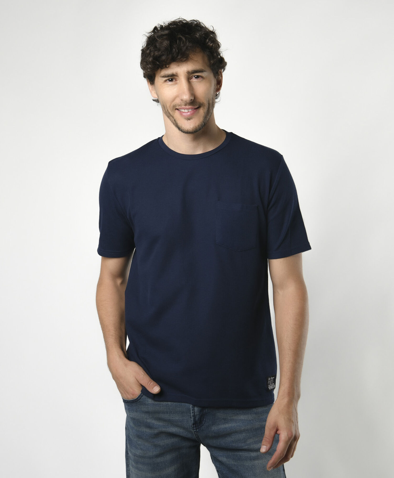 Polera hombre básica bolsillo Polera hombre básica bolsillo