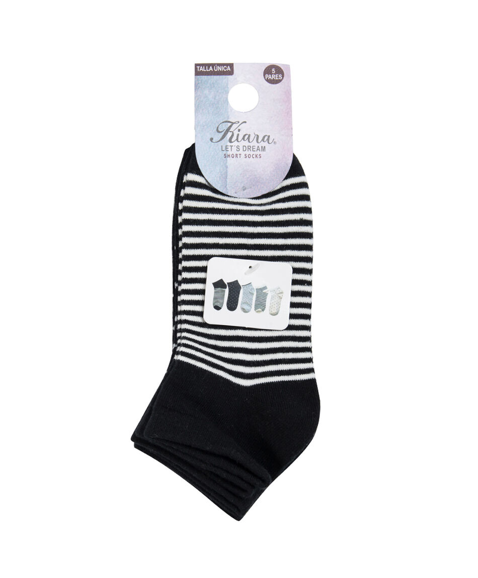 Pack 5 calcetines mujer cortos puntitos
