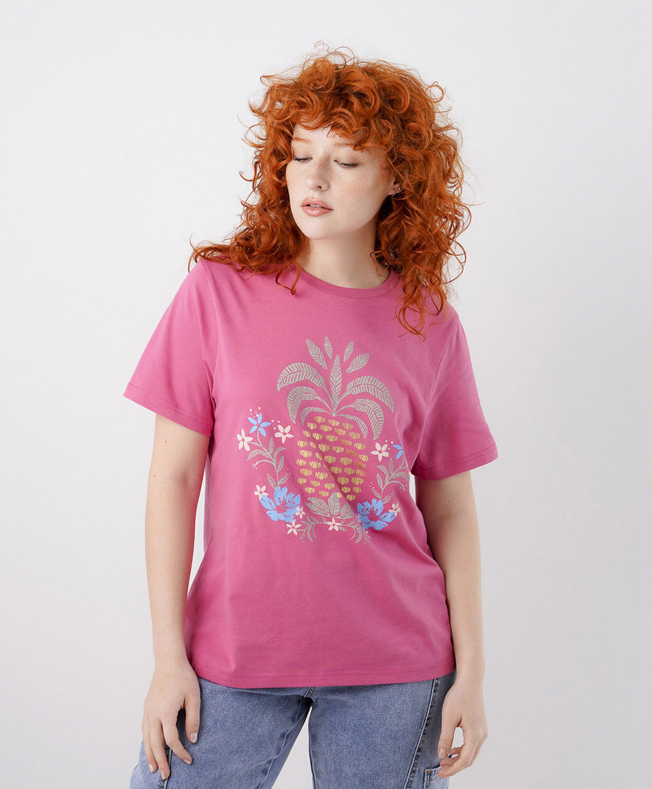 Polera mujer pi&ntilde;a gold