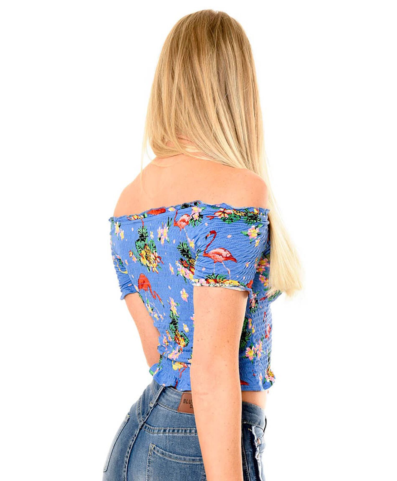 Polera estampado tropical Polera estampado tropical