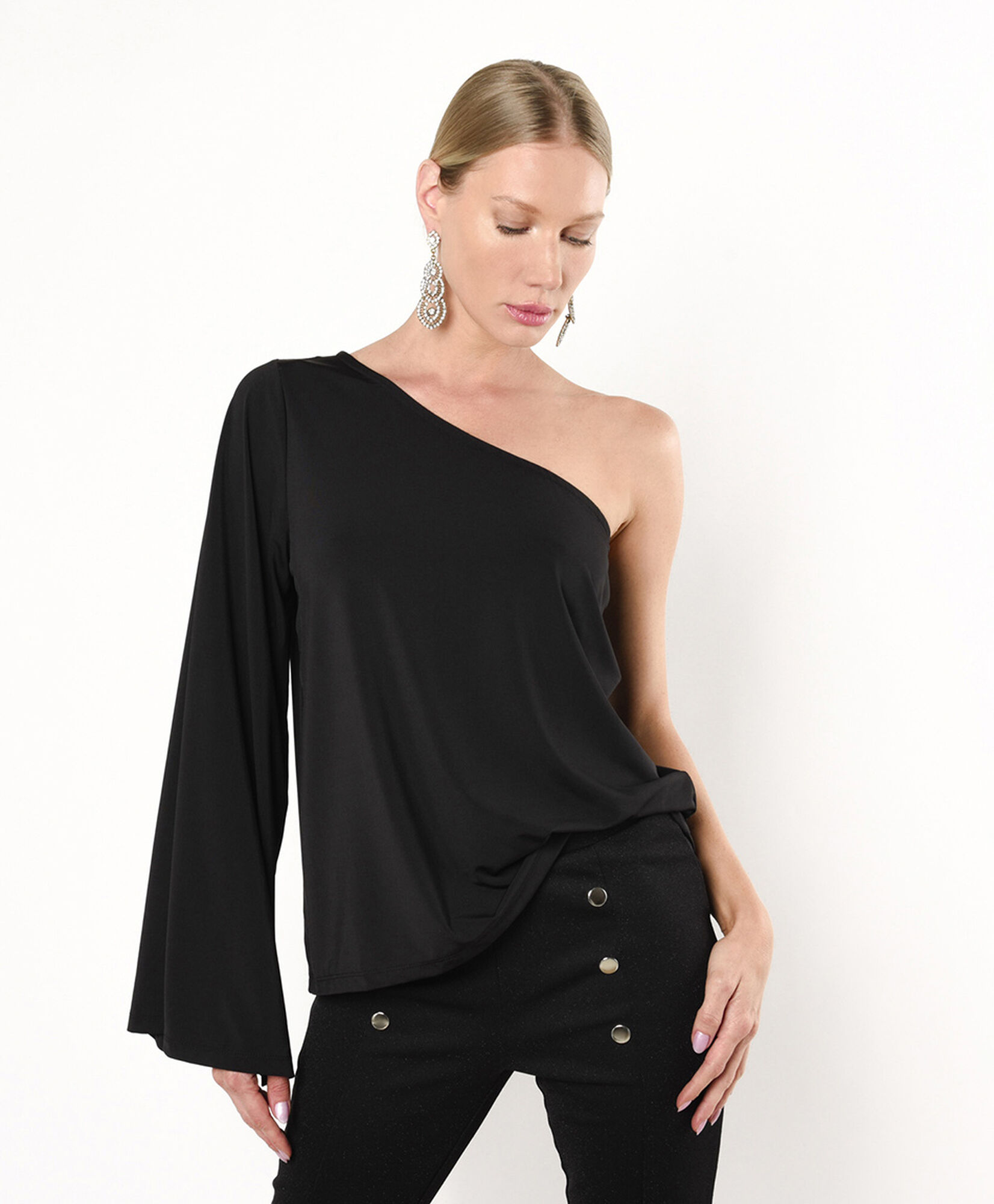 Polera mujer lisa asimétrica Polera mujer lisa asimétrica