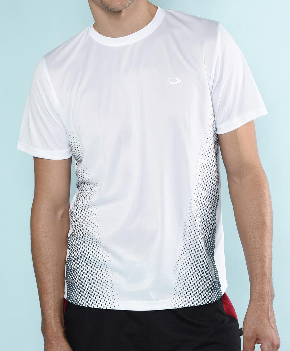 Polera deportiva manga corta cuello redondo
