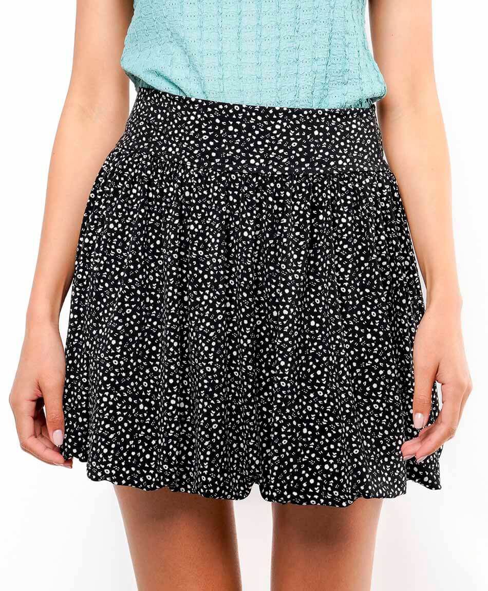 Mini falda mujer short florcitas