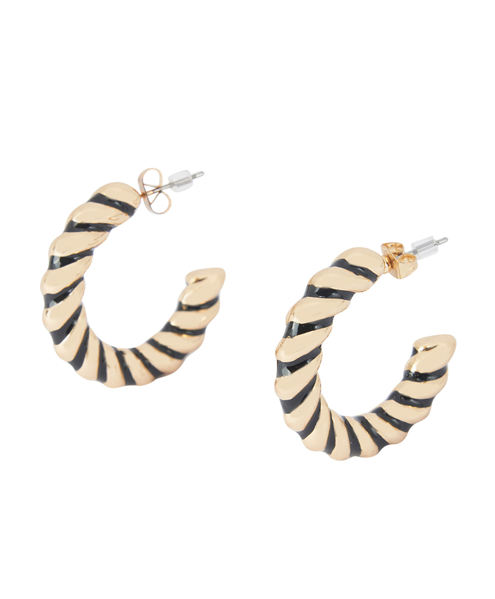 Aros mujer semi argolla bicolor Aros mujer semi argolla bicolor