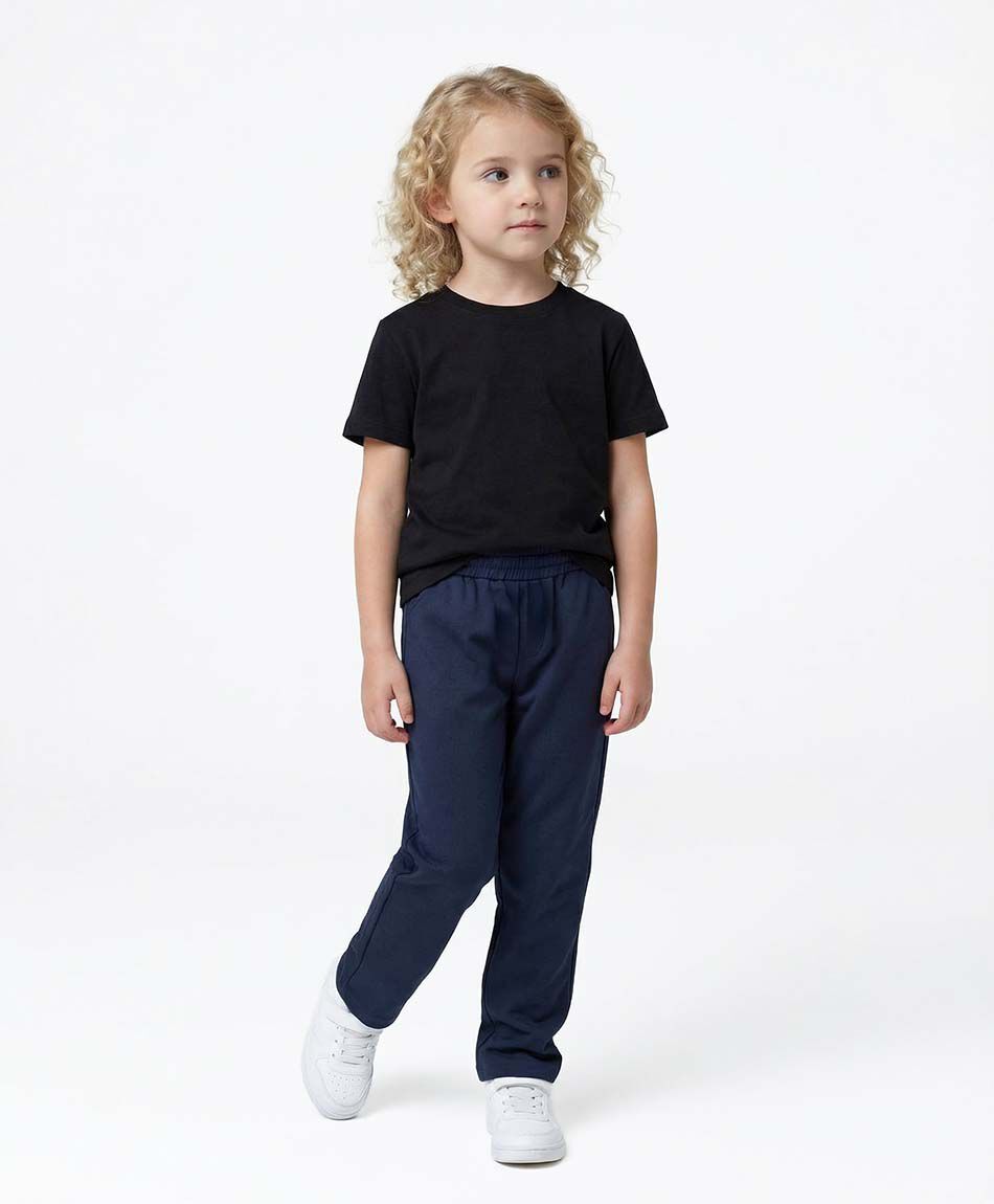Pantal&oacute;n escolar elasticado navy ni&ntilde;a