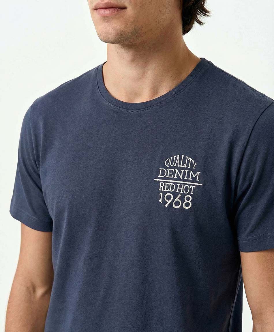 Polera hombre estampado blue 1968