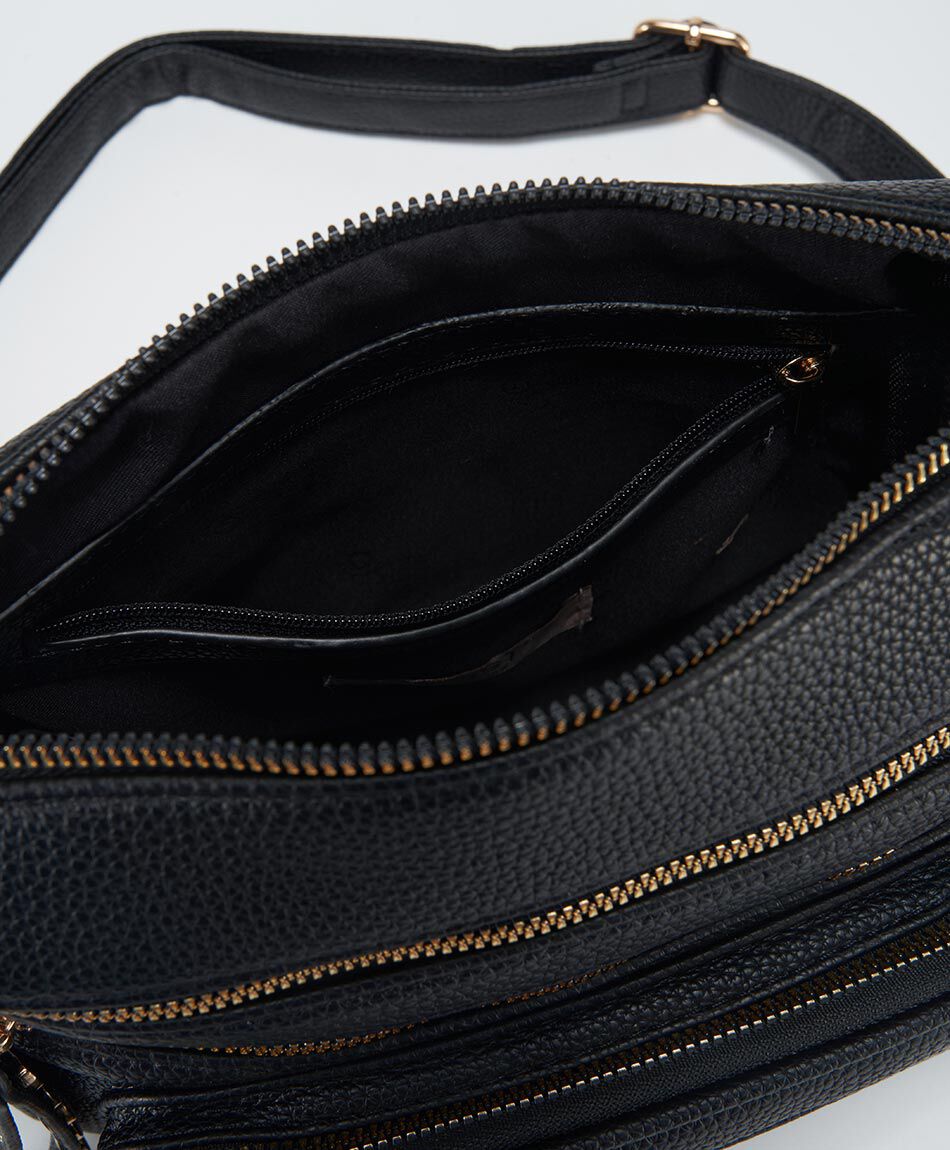 Mini cartera mujer cierres dorados