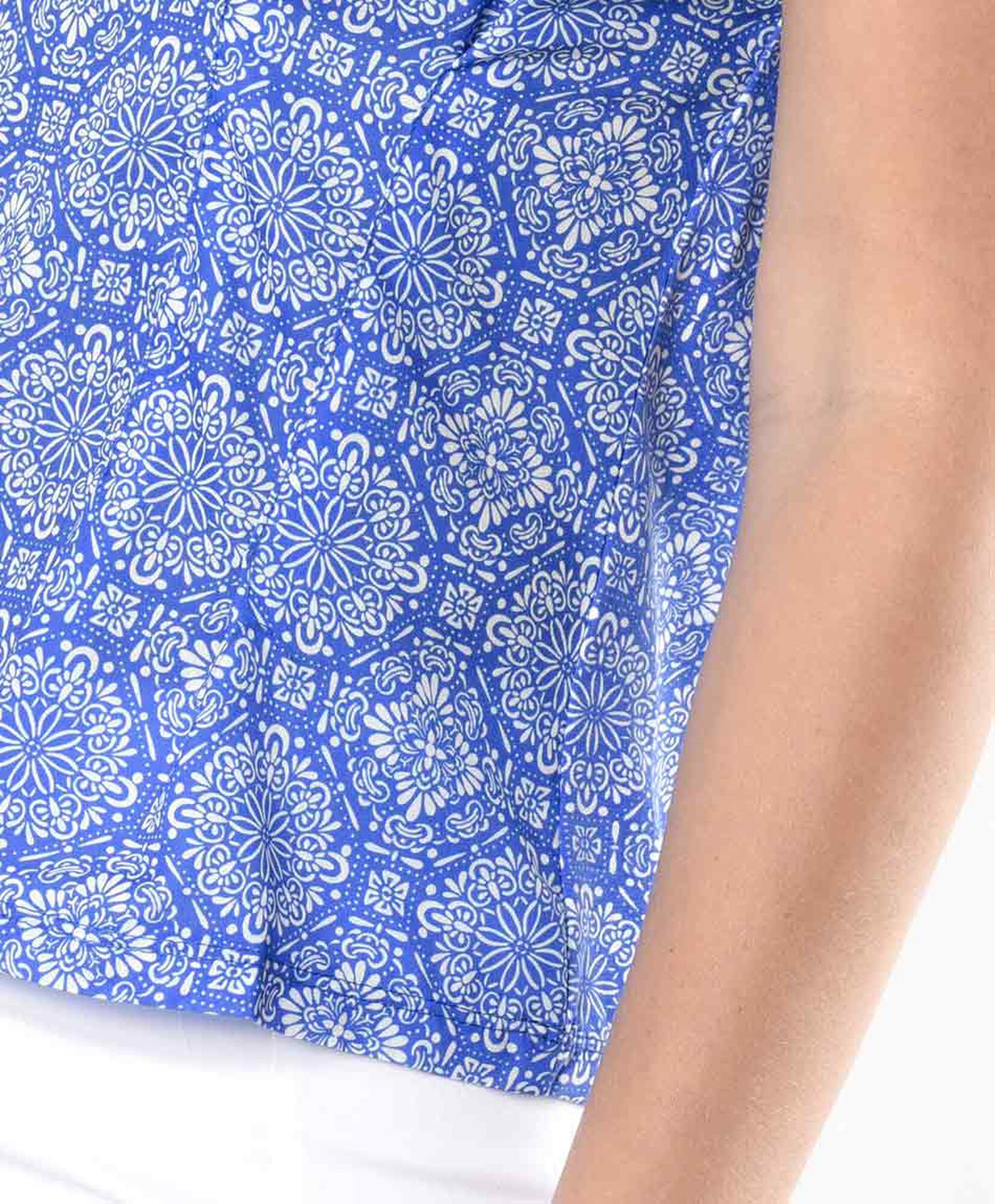 Polera mujer print mini manga Polera mujer print mini manga