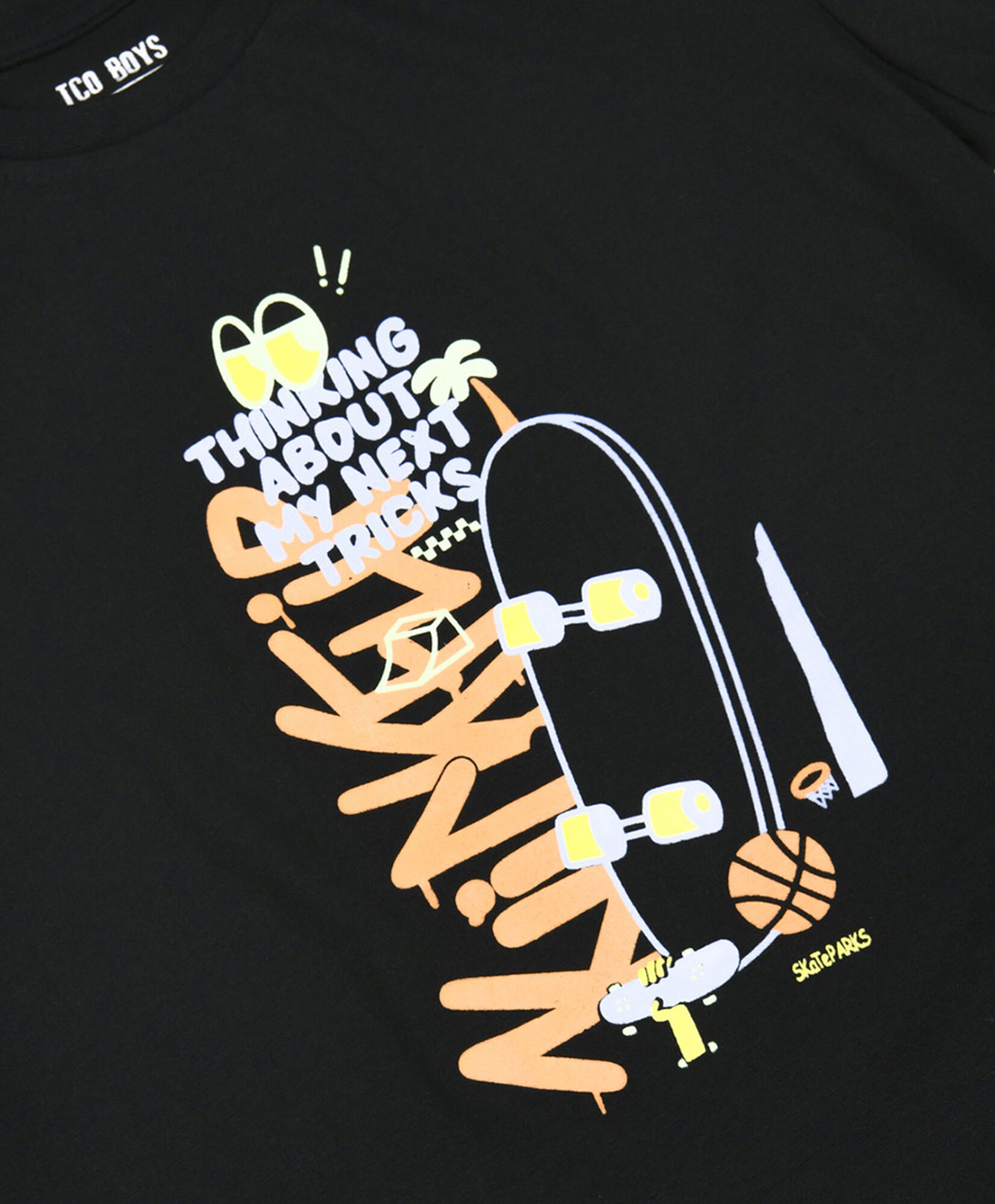 Polera niño skate negra Polera niño skate negra