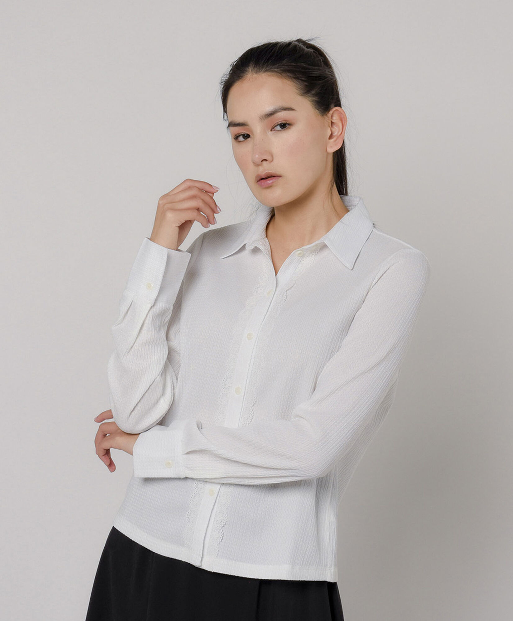 Blusa mujer encaje botones Blusa mujer encaje botones