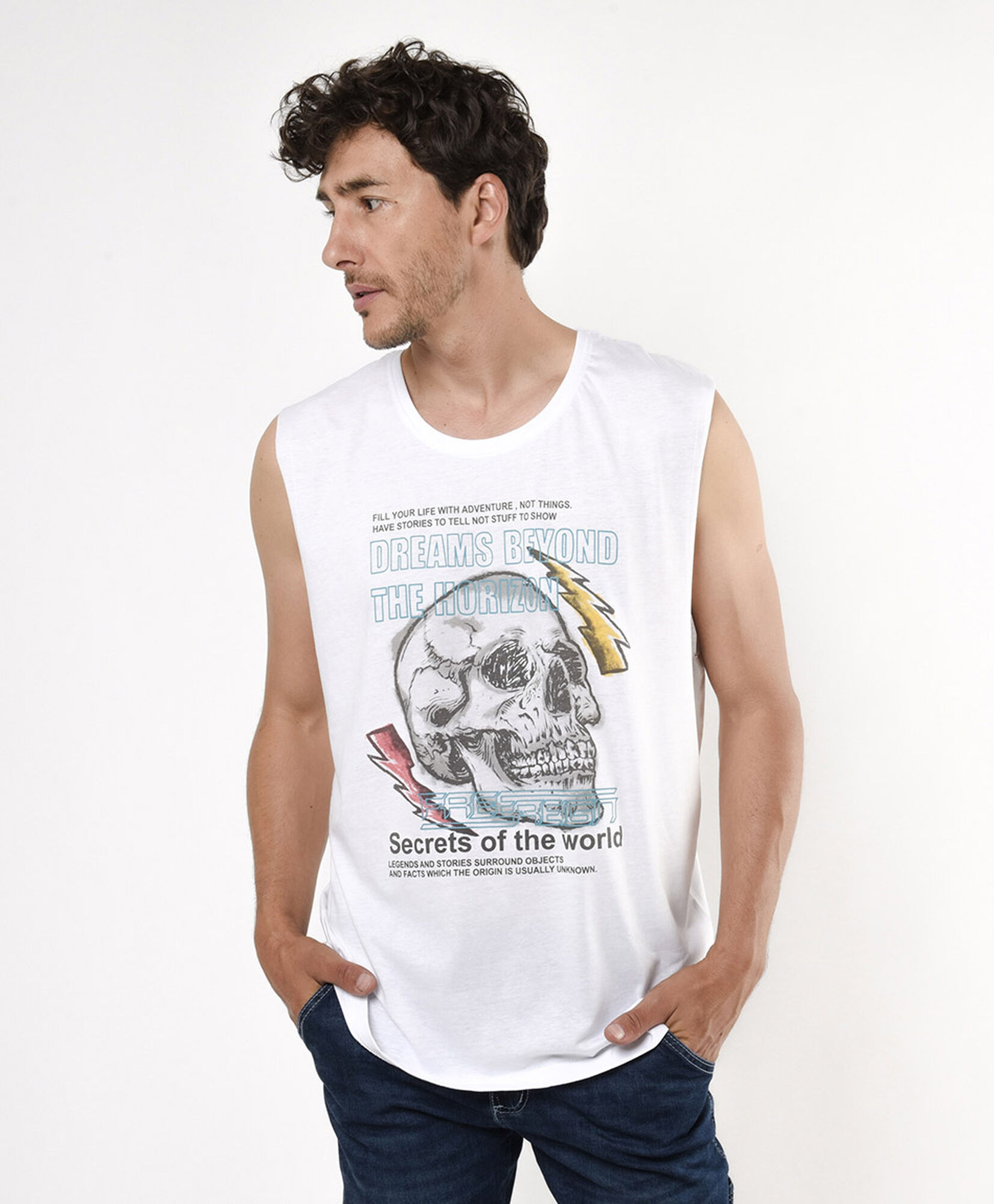 Polera hombre urbana sin mangas Polera hombre urbana sin mangas