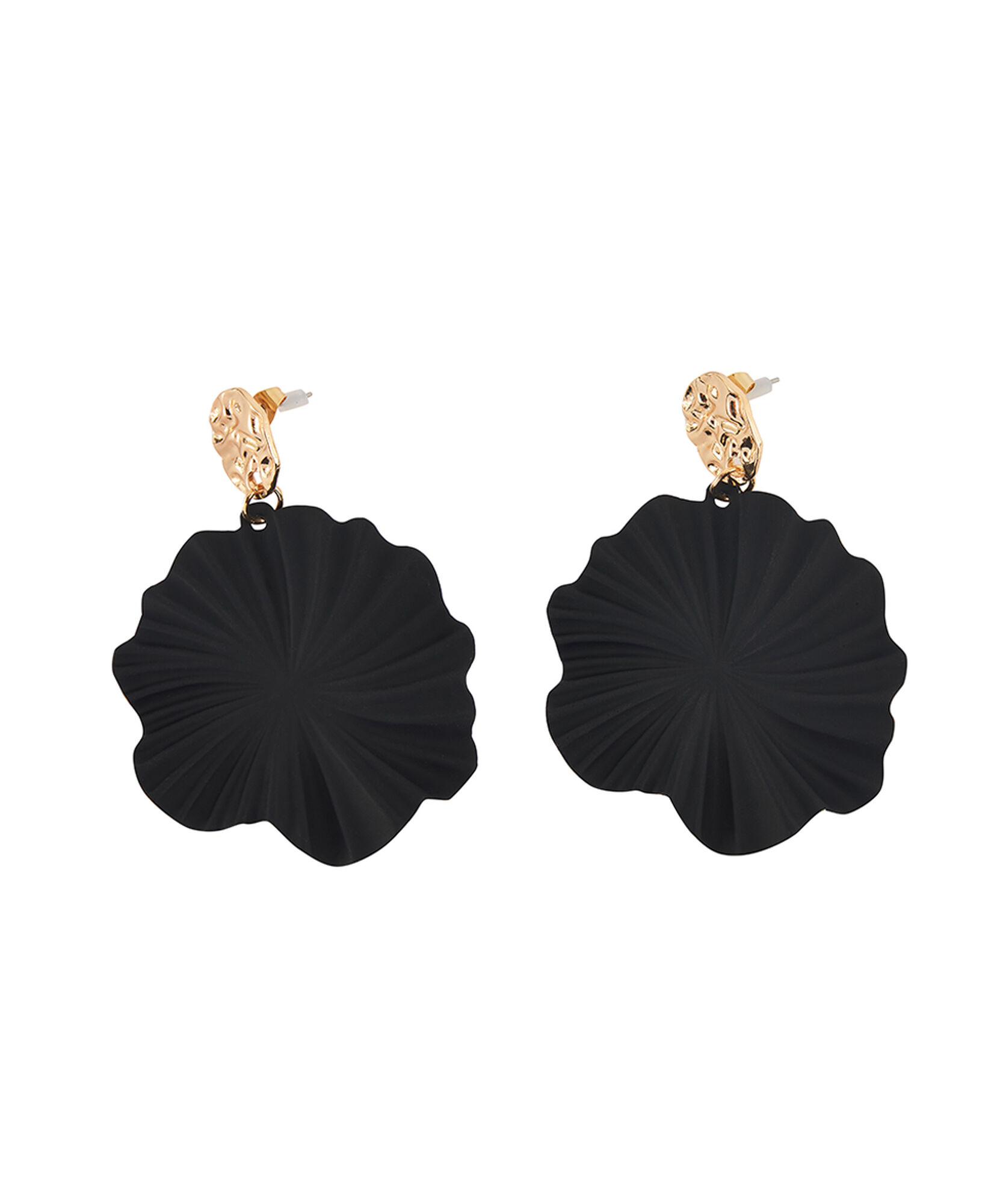 Aros mujer flor negra Aros mujer flor negra