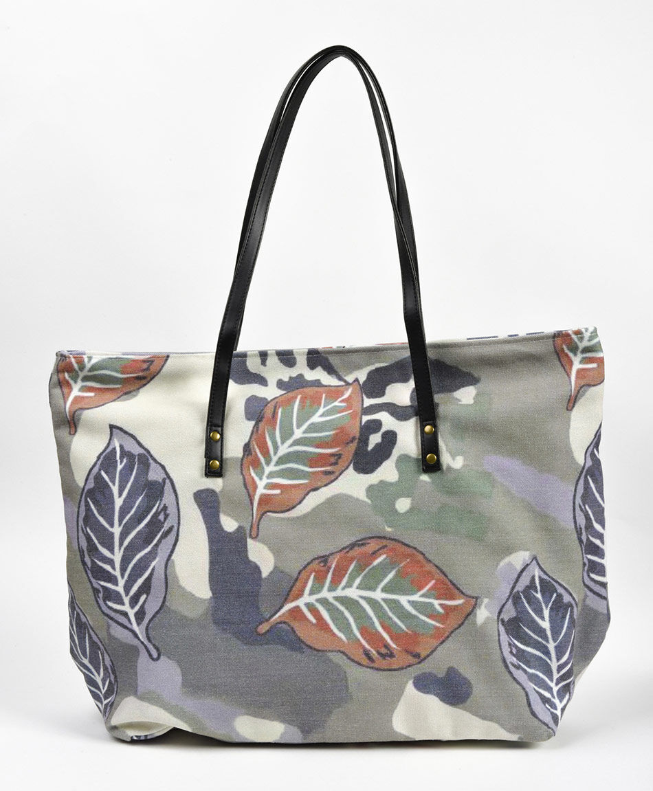 Bolso mujer hojas