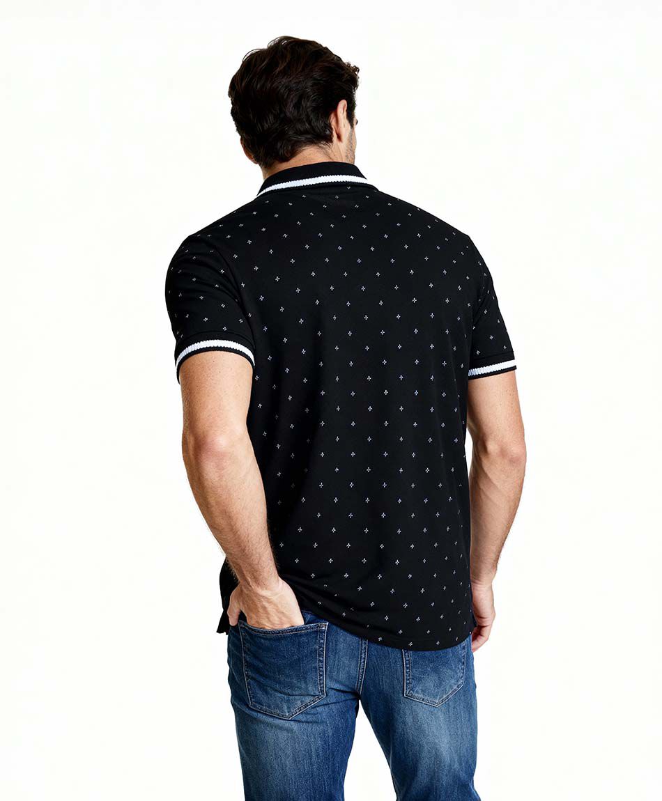 Polera hombre piqu&eacute; l&iacute;neas