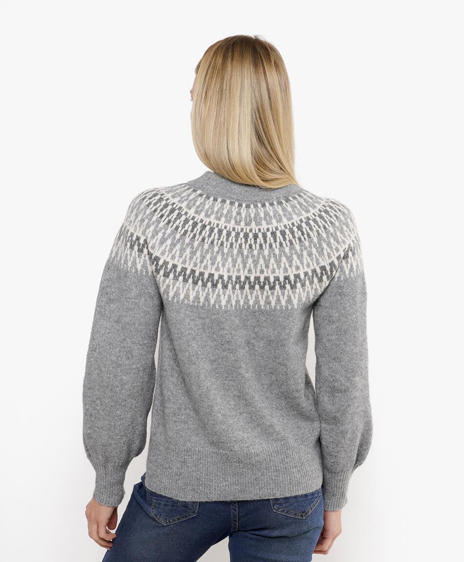 Sweater mujer n&oacute;rdico gris