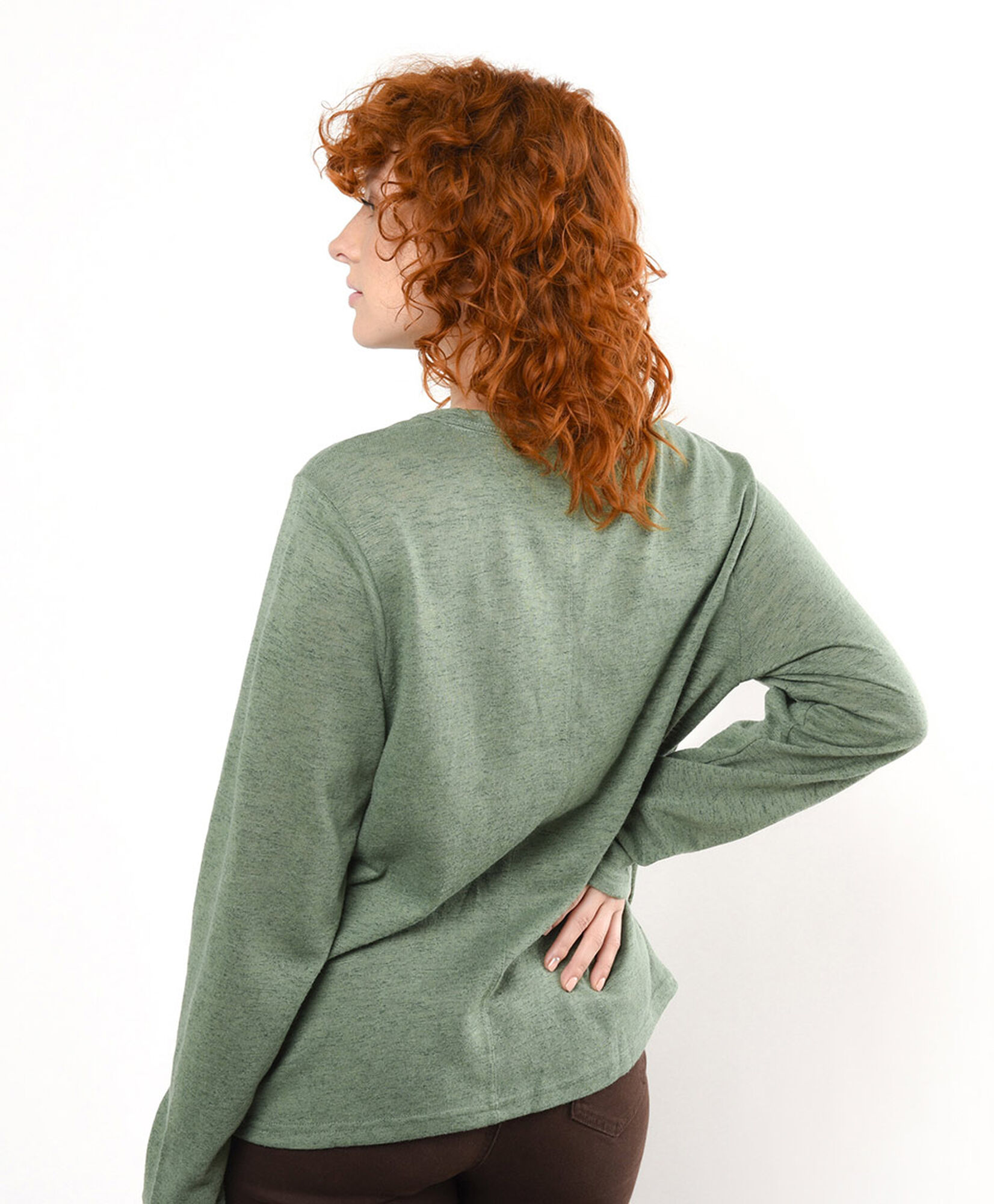 Polera mujer melange verde Polera mujer melange verde