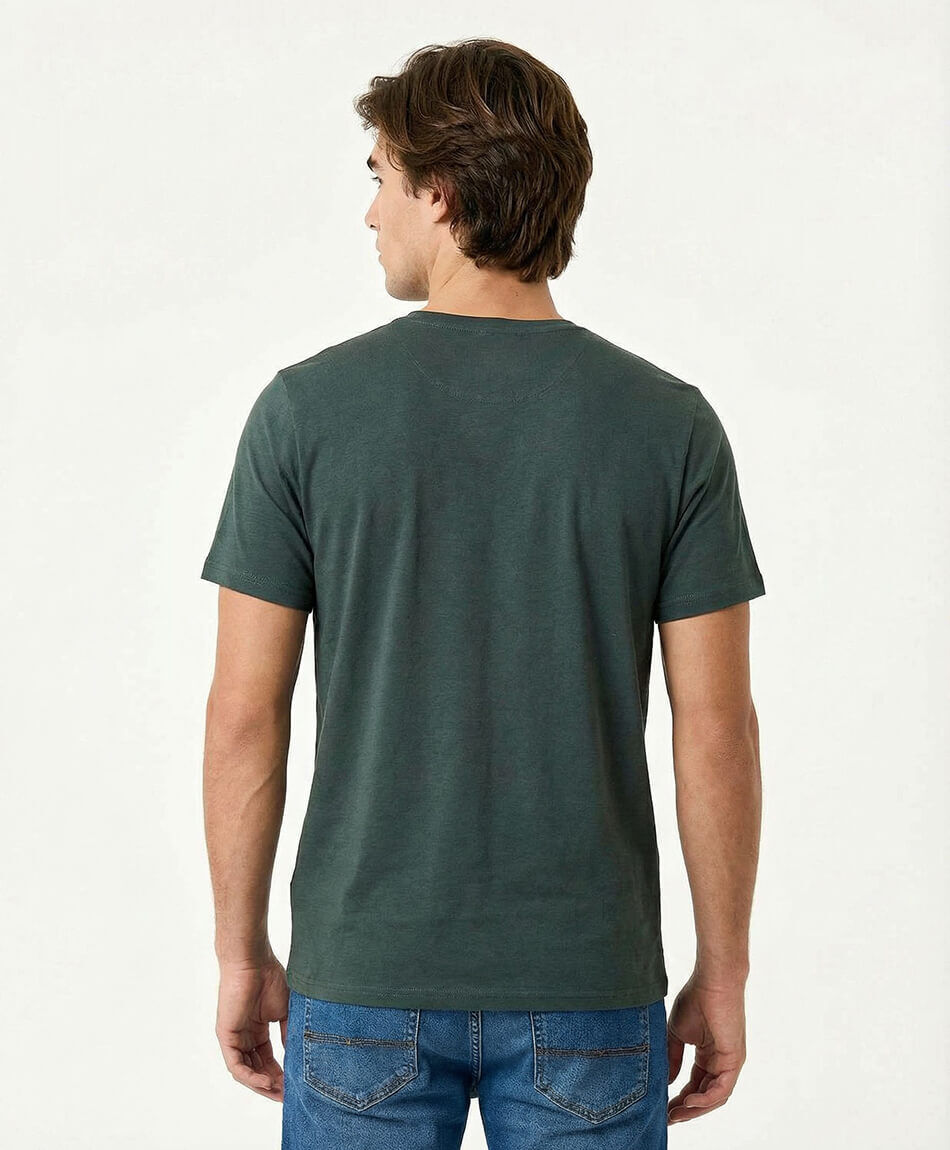 Polera hombre lisa denim studio