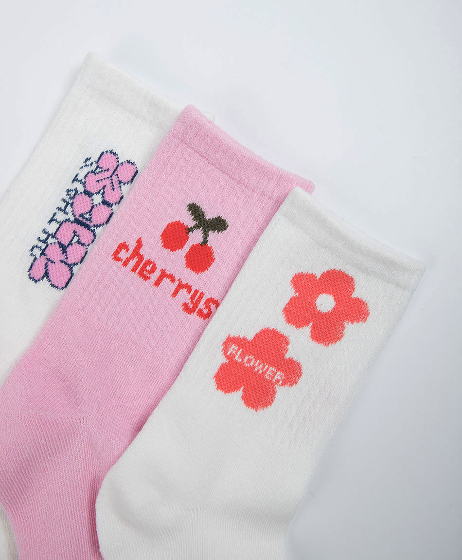 Pack 3 calcetines ni&ntilde;a dise&ntilde;os