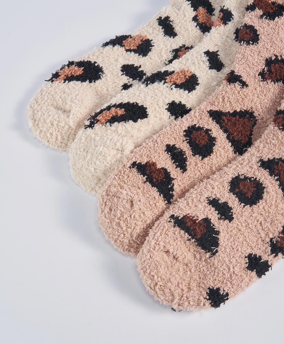 Pack 2 calcetines mujer animal print