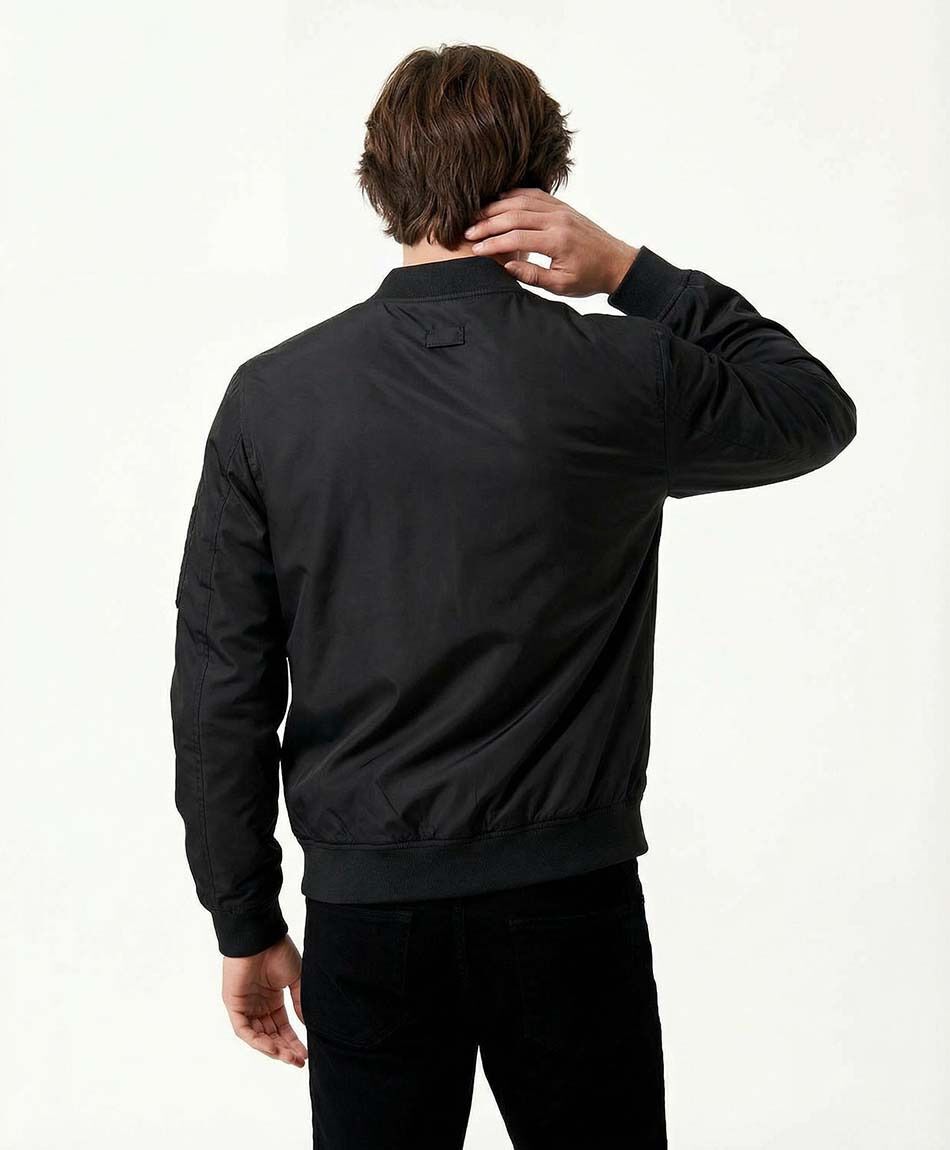 Chaqueta hombre bomber lisa