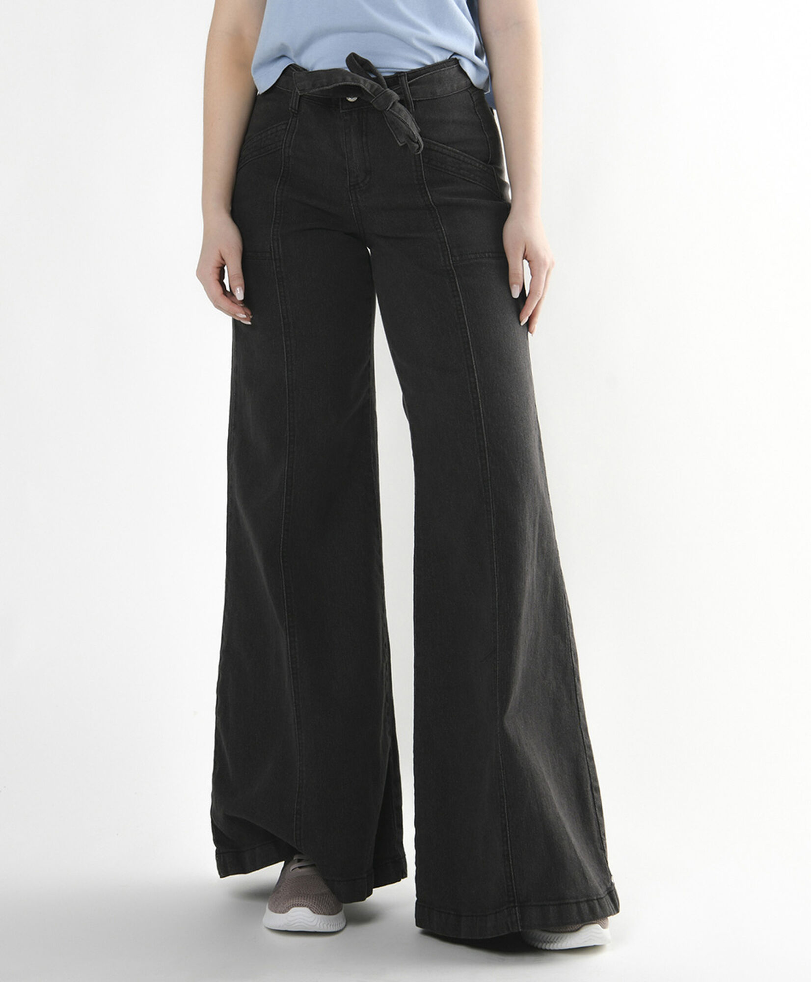 Jeans mujer costuras verticales wide Jeans mujer costuras verticales wide