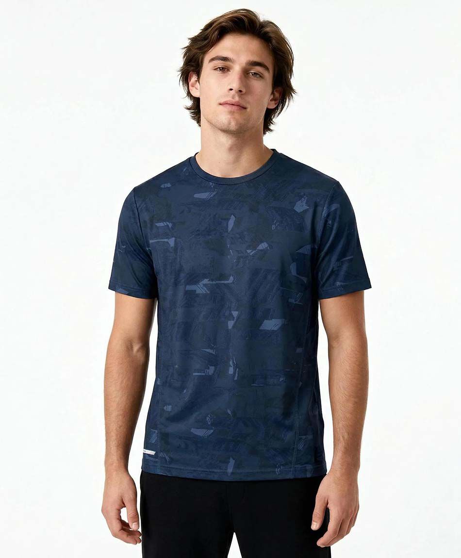Polera deportiva hombre space blue
