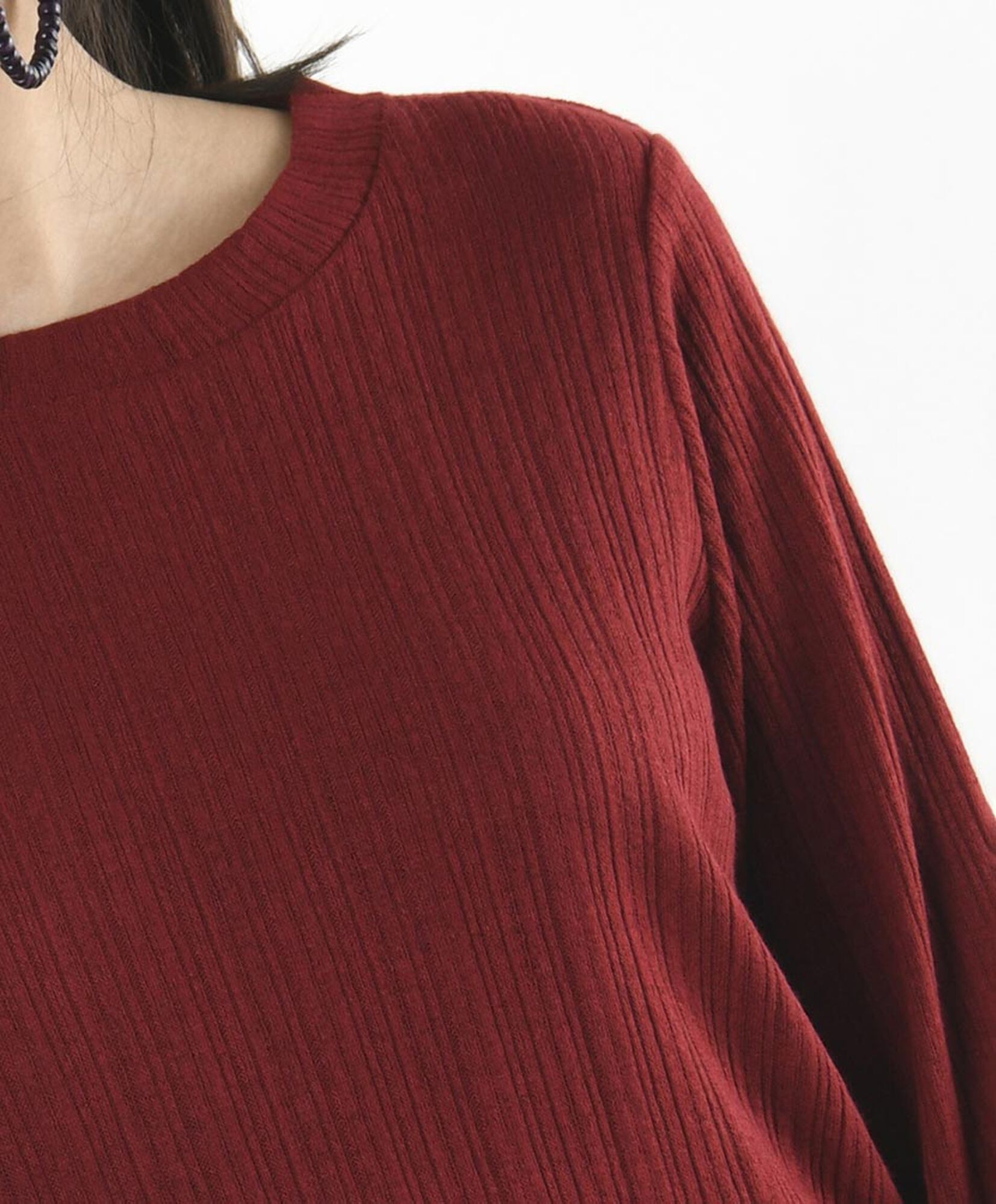 Polera mujer textura burdeo Polera mujer textura burdeo