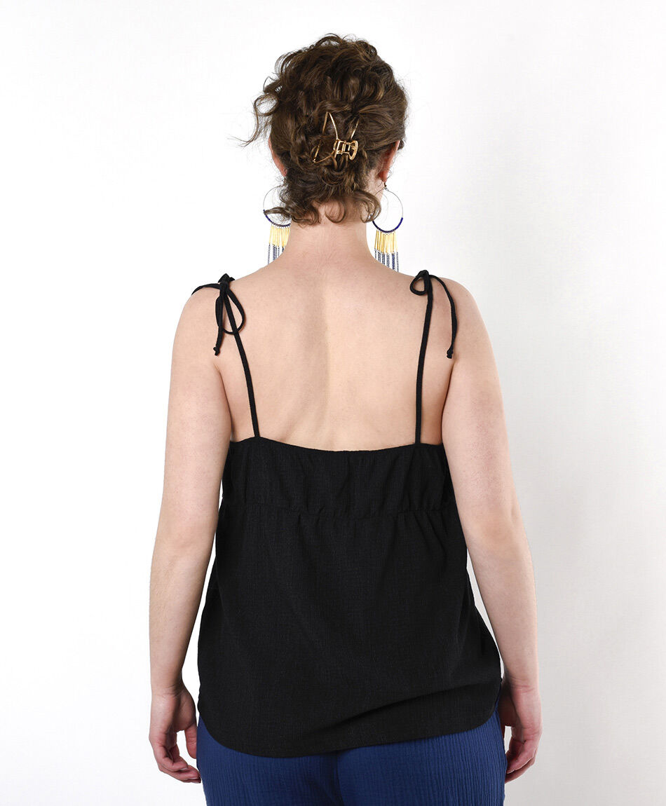 Blusa mujer textura negra