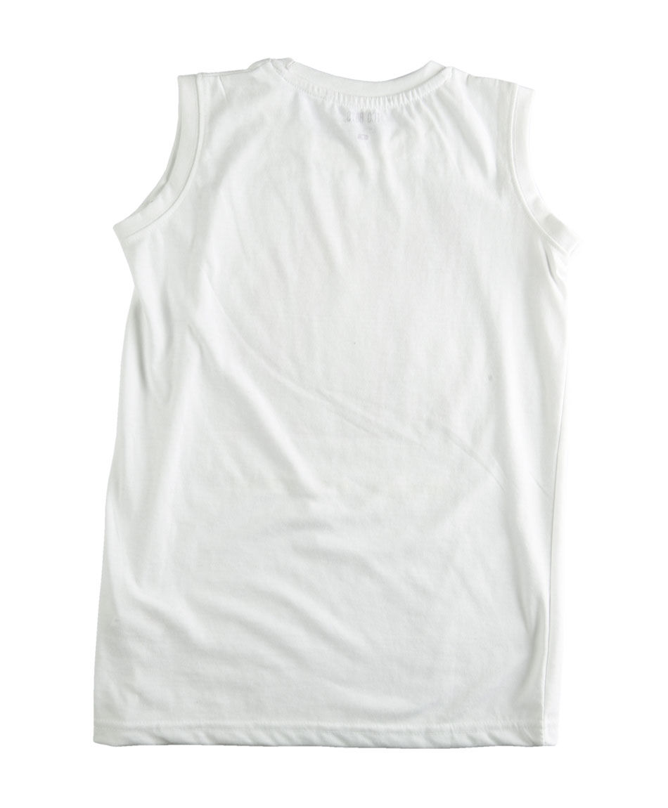 Polera sin mangas cuello redondo