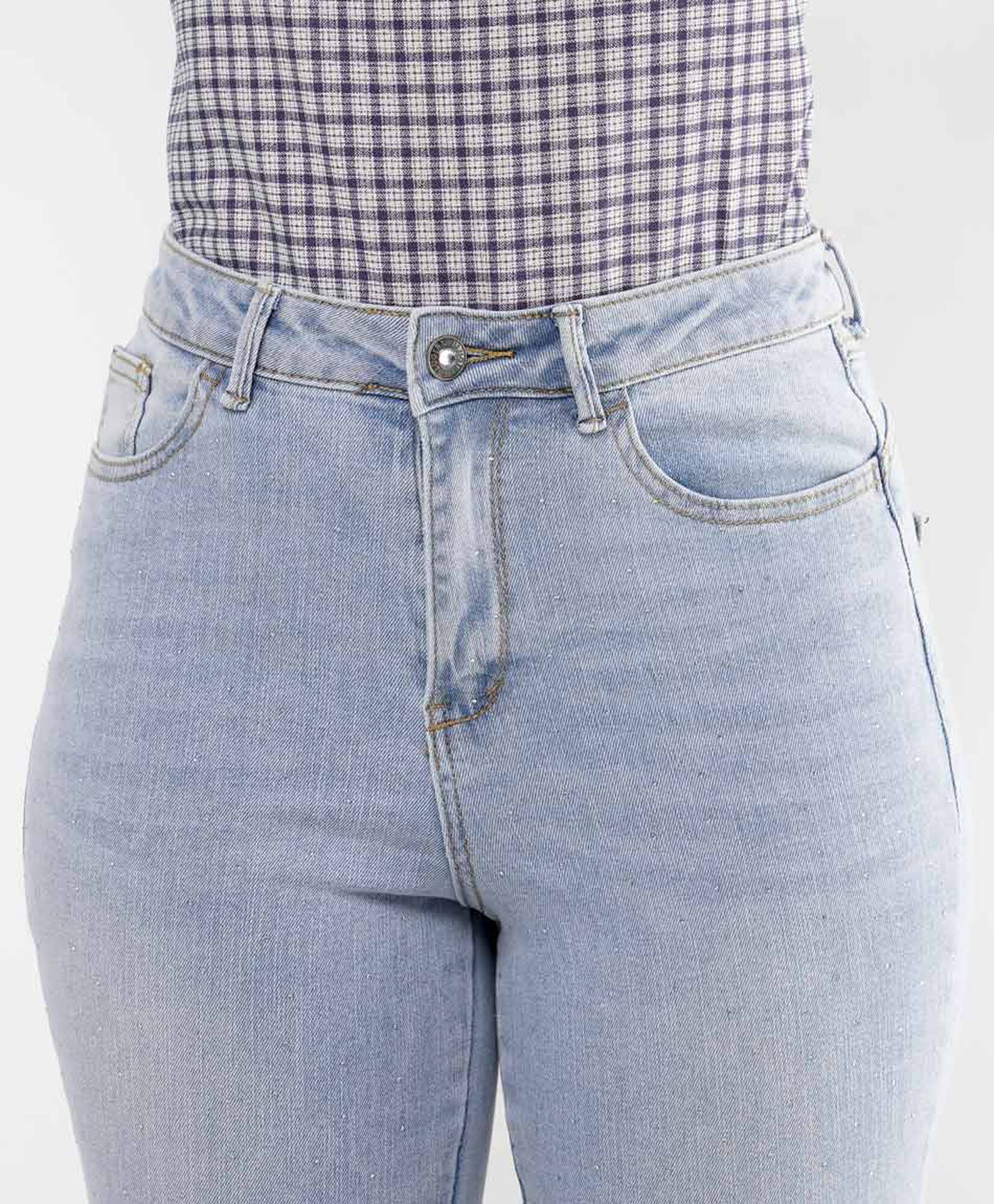 Jeans mujer brillos delanteros skinny fit Jeans mujer brillos delanteros skinny fit