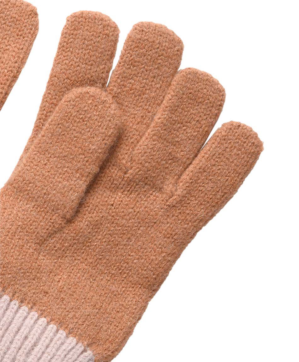 Set mujer gorro + guantes naranjo