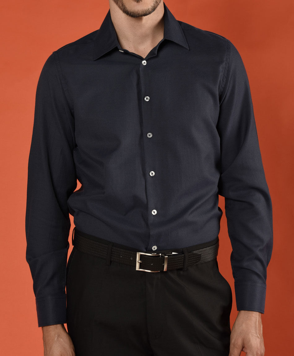 Camisa sin estampado manga larga