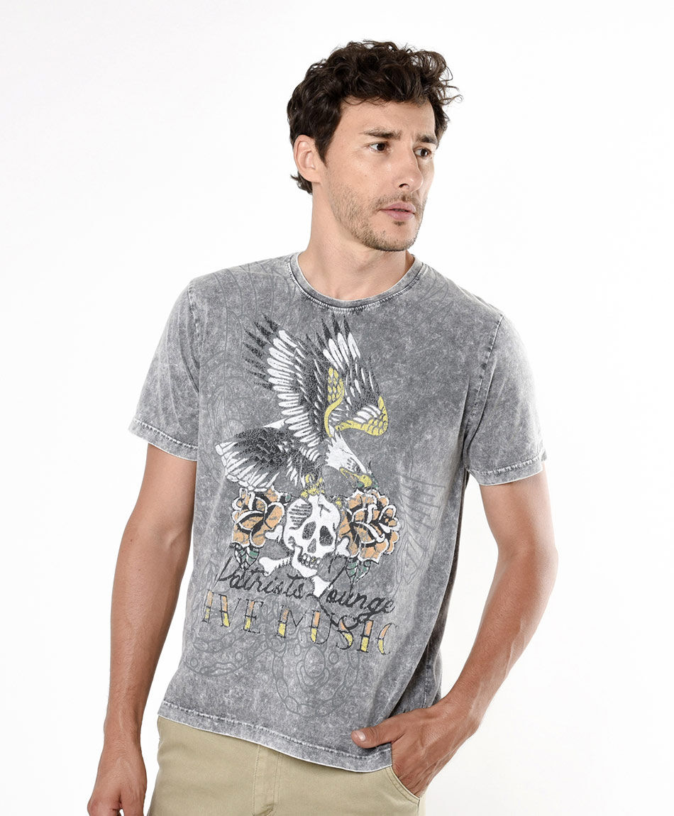 Polera hombre estampado &aacute;guila