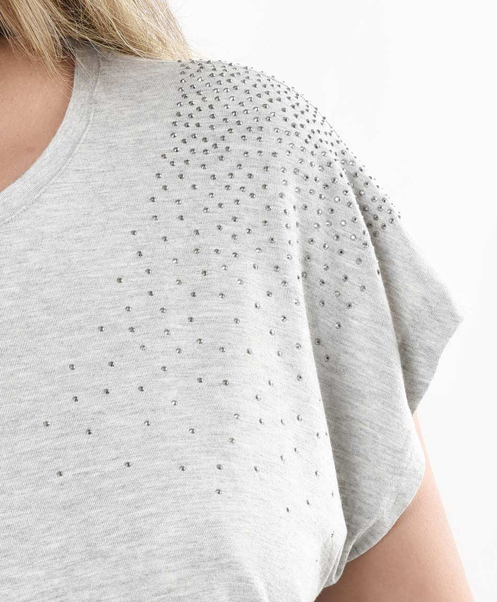 Polera mujer jaspeada tachitas Polera mujer jaspeada tachitas