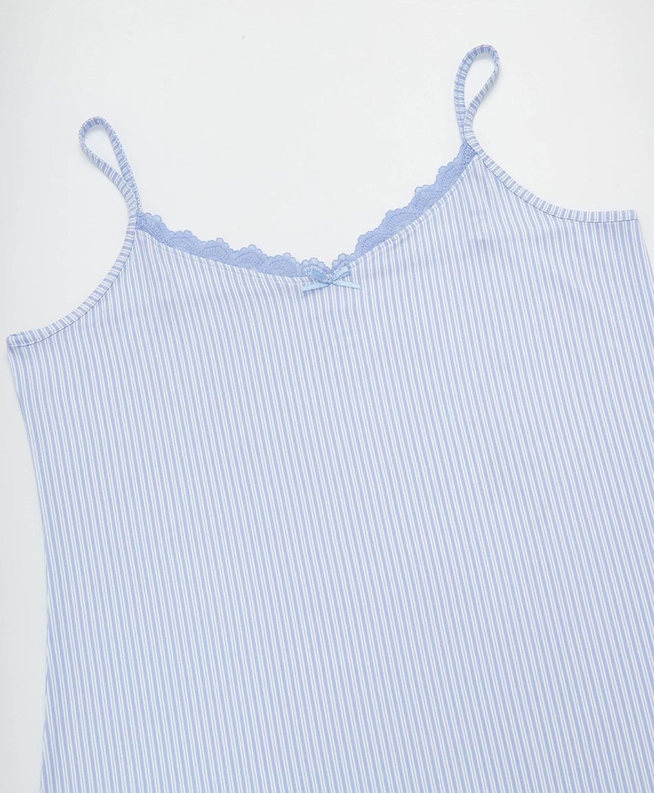 Camisa de dormir mujer rayas azul