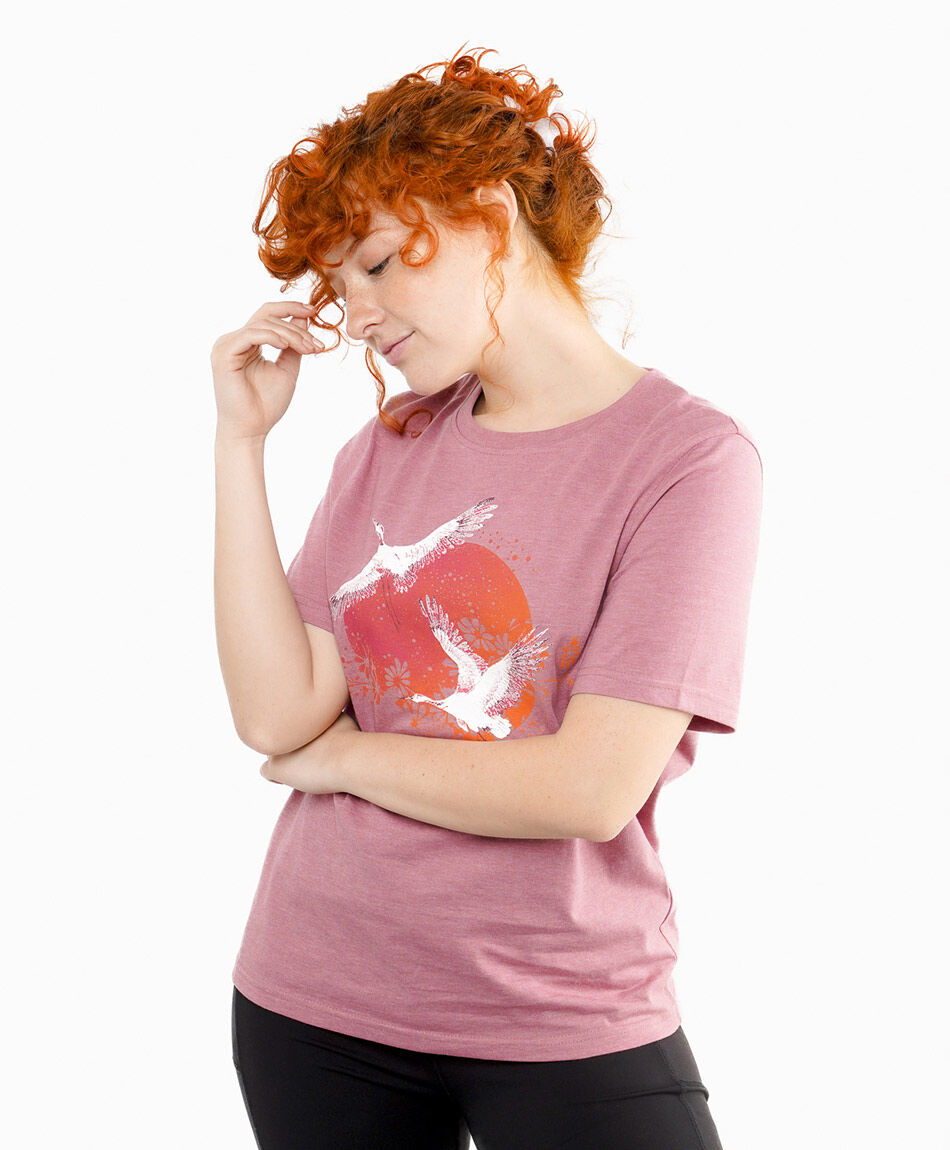 Polera mujer gr&aacute;fica aves