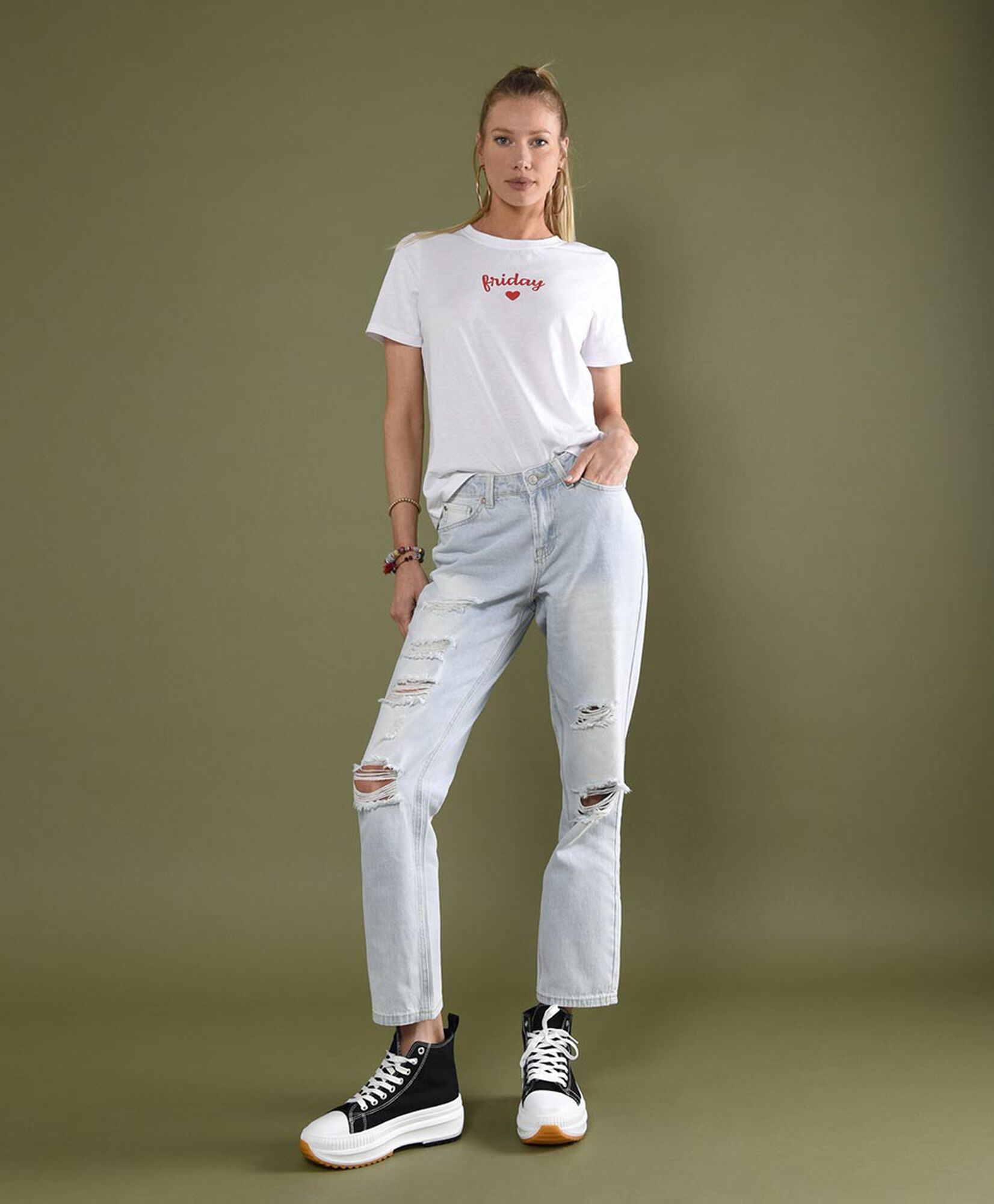 Jeans mujer super destroy moms Jeans mujer super destroy moms