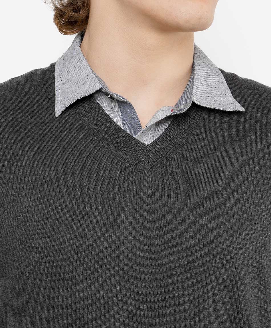 Sweater hombre sin mangas gris
