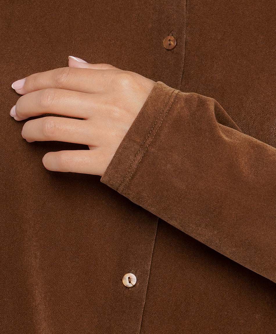 Blusa mujer velvet caf&eacute;